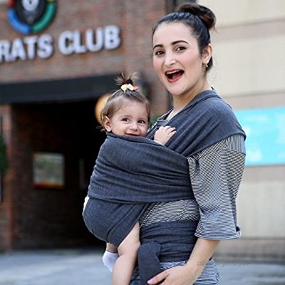 JYSPORT Babytragetuch Baby Wrap Tragehilfe elastisches Bauchtrage Baby Carrier Sling tragetuch baby gray