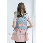 Love&Carry Stretchy Baby Wrap Baby-Tragetuch 450 x 55 cm silver light grey