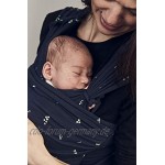 Najell Wrap Babytragetuch kein Binden nötig schnell bequem und elastisch für Neugeborene und Babys Größe L XL Baumwolle Blau