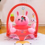 Cartoon Baby Plüsch Stuhl Sofa Infant Learning Sitz Stuhl Baby Spielzeug Support Sitz Training Stützfütterung Hase mit Stange