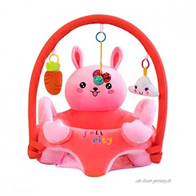Cartoon Baby Plüsch Stuhl Sofa Infant Learning Sitz Stuhl Baby Spielzeug Support Sitz Training Stützfütterung Hase mit Stange