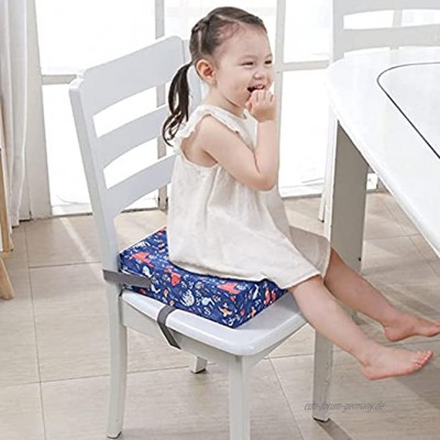 Linsition Boostersitze für Esstisch Pad Sitzerhöhung Stuhl Kind Tragbare Sitzerhöhung mit 2 verstellbaren Schultergurt-Sicherheitsschnallen Waschbar Verstellbar Abnehmbar