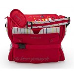 Jané 060306 T24 Avant Sitzerhöhung als Tasche vielseitig mit seitlichen Taschen verstärkte Sicherheits-Seitenteile großes Innenfach rot