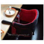 SOAR Tischsitz Babysitz Haken-on Hocker & Behelfssitze bewegliche Faltbare Waschbar Booster & Haken-on-Sitze for zu Hause und unterwegs Last 18kg Color : Red