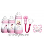 MAM Set 3 Startset Flaschen Sauger Sterilisator Flaschen- & Babykoster Rosa + gratis Geschenk