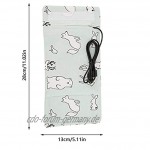 USB Babyflaschenwärmer Tragbare Cartoon Milchflasche Reise Heizungs Abdeckung Isolierungs Thermostat für ZuhausePolar Bear-Pattern