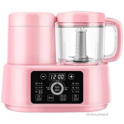 CHENSHJI Küchenmaschine Kann Für Baby-Food-Ergänzungsmaschine Baby-Multifunktions-Kochmaschine Automatisch Kleiner Größe Reserviert Werden Farbe : Pink Size : 29.3x15.2x25.2cm