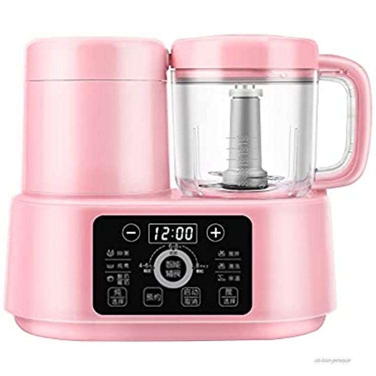 CHENSHJI Küchenmaschine Kann Für Baby-Food-Ergänzungsmaschine Baby-Multifunktions-Kochmaschine Automatisch Kleiner Größe Reserviert Werden Farbe : Pink Size : 29.3x15.2x25.2cm