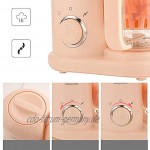 Dfghbn Babynahrungshersteller Baby-Ergänzungsmaschine Manuelle Dämpfung Rühren Integrierter Nahrungsergänzungsmittel Kleine Saftmaschine Farbe : Pink Size : 24x14x20cm