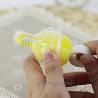 FISZ Baby Brustwarzenbürste 360 Grad drehbar gelb 2 Stück