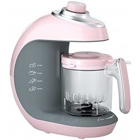 Goodvk Babynahrungszubereiter Säuglingsbabyfunktionelle Nahrungsergänzungsmittel Maschine Kochmischer Kochmaschine Schleifmaser Einfach zu Verwenden Farbe : Pink Size : 29.5x14x28.1cm