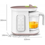 HBIAO Baby-Küchenmaschine All-in-One-Babynahrungsmaschine Mixer Dampfgarer Chop Grind Püree Quick Easy Clean BPA-frei