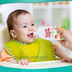 Applyvt Quetschbeutel Baby Entwöhnung Pouch 8er Pack Wiederverwendbaren Quetschbeutel BPA-frei Für Lebensmittel Obst Püree Gemüse Joghurt S-moothies Hausgemachte Snacks100 Ml