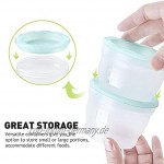Aufbewahrungsbecher für Babynahrung BPA-fre Mini-Tiefkühldose Frischhaltedose mit schließendem Deckel 120ml 12er Pack Mintblau
