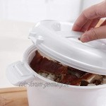 FUNCOCO Lunch Carrier Multifunktions Runde isolierte Lunchbox Wärmekonservierung Lebensmittelbehälter Tragbare Isolierung Essgeschirr Lebensmittelaufbewahrung-Weiß