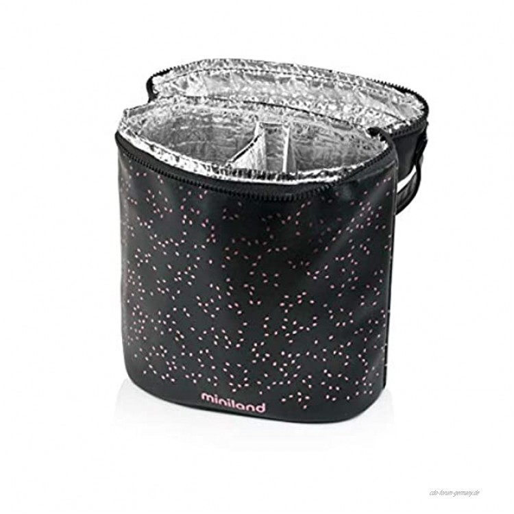 Miniland Thermibag double Isolier-Doppeltasche für Babyflaschen und Isolierflaschen rose schwarz und rosa 8413082893224