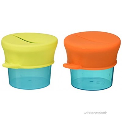 SNUG SNACK Snackbecher 2er Pack das kleckerfreie Lebensmittel-Aufbewahrungsset für daheim und unterwegs. Für Kinder ab 12 Monaten BPA- Phthalat- und PVC-frei das perfekte Geschenk für Eltern