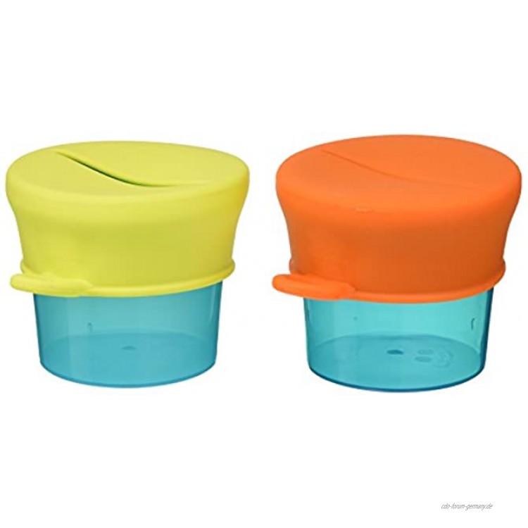 SNUG SNACK Snackbecher 2er Pack das kleckerfreie Lebensmittel-Aufbewahrungsset für daheim und unterwegs. Für Kinder ab 12 Monaten BPA- Phthalat- und PVC-frei das perfekte Geschenk für Eltern