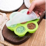 Xiton Silikon-Ei-Bites Formen für Instant-Pot Babynahrung Vorratsbehälter und Gefriertablett mit Deckel Grün