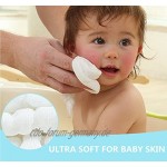 Baby weiße Wäsche Tücher-natürliche Bio-Baumwolle Baby-Feuchttücher weiche neugeborenes Baby Handtuch und Musselin Waschlappen für empfindliche Haut 5 Stück 25,4 x 25,4 cm von Mulinn