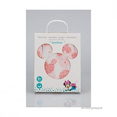 Interbaby MN021 Bambusgaze Disney Minnie Mouse Original weiß 100 g