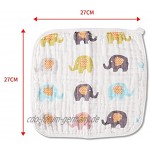 KANKOO Spucktücher Baby Waschlappen 10er 27*27CM Musselin Tuch Mulltücher Weiche 100% Baumwolle Premium Qualität für Baby