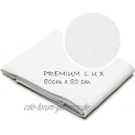 Mullwindeln LUX 5er Pack weiß 80x80 cm | PREMIUM QUALITÄT Stoffwindeln & Mulltücher fürs Baby 5 Stück weiße und 80x80 cm