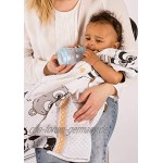 Mullwindeln Mulltücher 10er Pack 70x80 cm Stoffwindeln MADE IN EU schadstoffgeprüft Spucktücher für Jungen und Mädchen Baby Mullwindeln – grau weiß