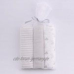 PEKITAS 3er-Pack Mullwindeln | Decken aus Musselin 100 % Baumwolle Musselin-Waschlappen für Babys Qualität 75 x 75 cm Farbe Kaffee Weiß