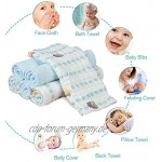 Yoofoss Baby Waschlappen 6er Spucktücher 30x30 cm Musselin Baumwolle Handtuch Weiche Babytücher Seiftücher Mulltücher Saugstark Gesichtstücher Badetuch Pflegetuch für Neugeborenes Baby Kinder