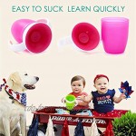 Baby Sippy Cup Mit Griff BPA Free Miracle 360˚ Trainer Cup Auslaufsicher Baby Learning Trinkbecher Auslaufsicher Soft Spout Training Cup Für Kleinkinder Spout Sippy Cup Für Baby Dring Wasser Und