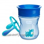 Chicco Perfect Cup Trinkbecher 200 ml ab 12 Monaten Nilpferd Blau