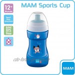 MAM Sports Cup 330 ml auslaufsicherer Baby Trinkbecher mit selbstöffnendem Ventil Kinder Trinkbecher mit rutschfester Greiffläche ab 12+Monaten Hund