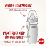 NUK Active Cup Trinklernbecher | 12+ Monate | auslaufsichere Trinkschnabel | Clip & Schutzkappe | BPA-frei | 300 ml | Disney Winnie Puuh | Blau