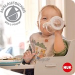 NUK Learner Cup Trinklernbecher auslaufsicher hochwertiger Edelstahl langlebig und hygienisch 6-18 Monate Boy 125 ml Blau