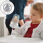 NUK Magic Cup & Set Magic Cup Trinklernbecher Space Schnuller & Schnullerkette 6+ Monate BPA-frei Koala Rosa 3 Stück