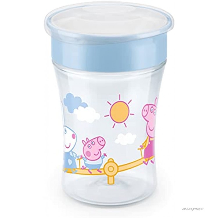 NUK Peppa Pig Magic Cup 230ml 360°-Trinkrand abdichtende Silikonscheibe ab 8 Monaten BPA frei