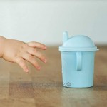 Öko Trinklernflasche von Herobility | Auslaufsicher Extra Breiter & Weicher Schnabel | ab 6 Monate | BPA-frei | 210ml Blau