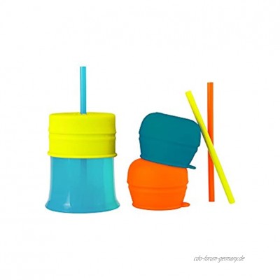 SNUG STRAW Becher inkl. 3er Pack Deckel & Strohhalm das kleckerfreie Becherset für daheim und unterwegs. Für Kinder ab 12 Monaten BPA- Phthalat- und PVC-frei das perfekte Geschenk für Eltern