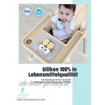 Baby Teller Schüssel Mini Silikon Tischset für Baby Kleinkinder und Kinder Tragbar Teller Baby Rutschfest Babyteller mit Saugnapf Kinder Tischset Abwaschbar für Spülmaschine Mikrowelle