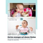 Baby Teller Silikon mit Saugnapf Tischset Rutschfester für Baby Kleinkinder und Kinder Tragbar BPA-freie Teller Baby Rutschfest Babytellerfür die meisten Hochstuhlschalen