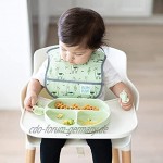 Bumkins BUMKGD-SGE Babyteller mit Saugnapf Esslernteller Kinderteller Menüteller aus Silikon | Bruchfest unterteilt und mikrowellengeeignet grün 200 g
