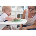 EZPZ Tiny Bowl 4 Monate +. Schüssel aus 100 % Silikon mit Einzeldecke für erste Lebensmittel erleichtert das Baby LED Waschen passend für alle Hochstuhl Salbei