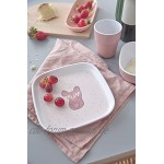 LÄSSIG Kinderteller rutschfest Melamin Plate About Friends Chinchilla rosa
