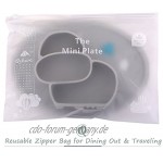 Qshare Kleinkindplatte Babyplatte für Kleinkinder und Kinder Tragbare BPA-freie von der FDA zugelassene starke Saugplatte für Kleinkinder
