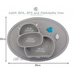 Qshare Kleinkindplatte Babyplatte für Kleinkinder und Kinder Tragbare BPA-freie von der FDA zugelassene starke Saugplatte für Kleinkinder