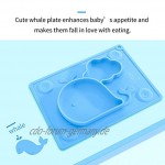 Silikon Baby Saugplatten für Kleinkinder Kinder Babys Ernährungsmatte Tischset Teller Saugschüssel für Baby Automatische Entwöhnung 27,5 × 19,7 cm Bpa Frei von Super Kitchen Blau