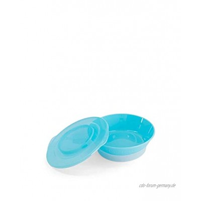 Twistshake 78150 Babyschüssel mit Saugnapf aus Silikon BPA Frei Rutschfest ab 6 Monaten Pastel Light Blue Blau pastellblau 6+ months