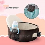 Ainomi Baby Hüftsitz Hipseat Hüfttrage mit Seitliche Tasche Sitzträger Leicht Babytrage Bauchtragen Braun