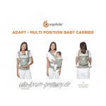 Ergobaby Babytrage für Neugeborene ab Geburt 3in1 Adapt Cool Air Mesh Babybauchtrage Rückentrage Onyx Black BCPEAPBLK